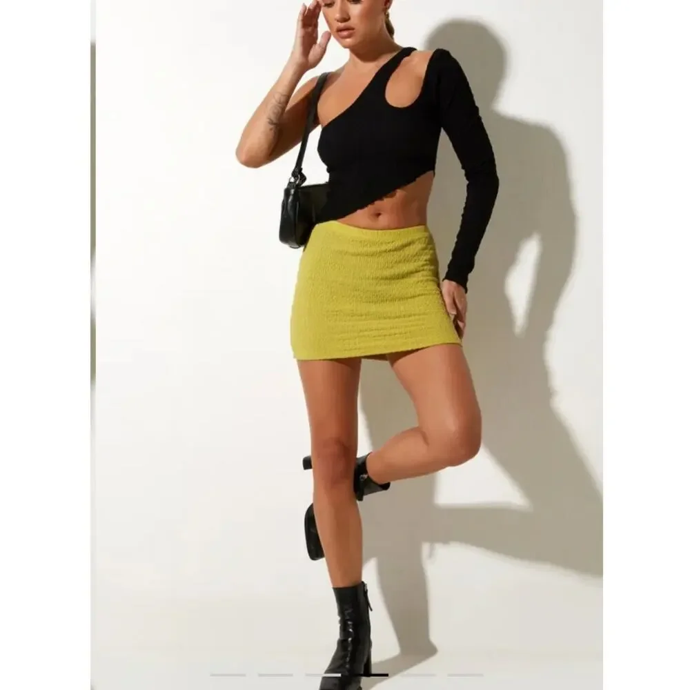 Motel Rocks Guida Skirt Size Small Green New